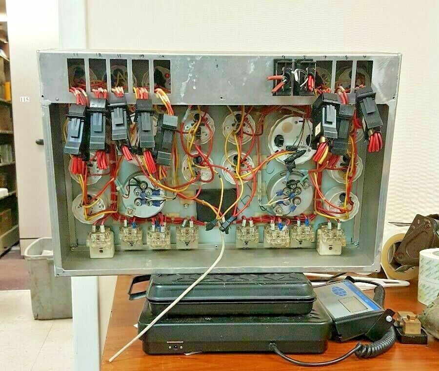 TWIN DIESEL MASTER INSTRUMENTATION CONTROL PANEL MARINE w/ GAUGES & BREAKERS
